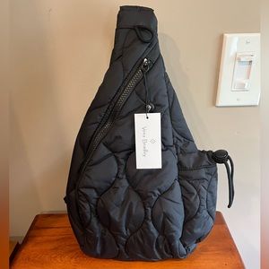 Nwt Vera Bradley Featherweight Sling Backpack BLACK